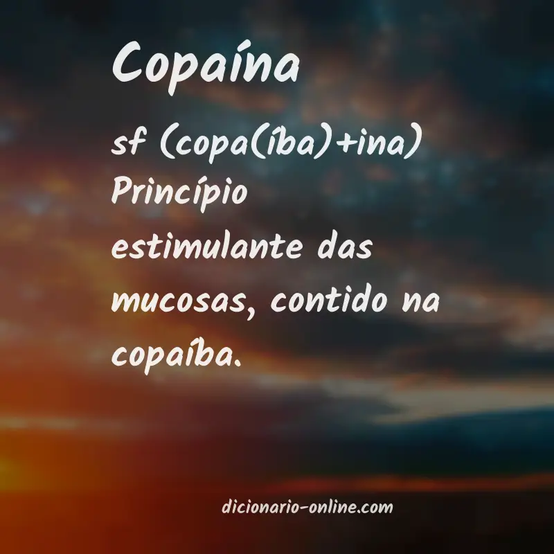 Significado de copaína