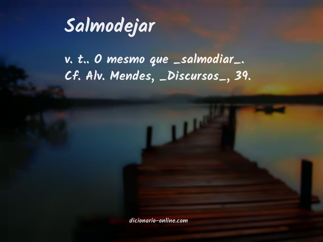 Significado de salmodejar