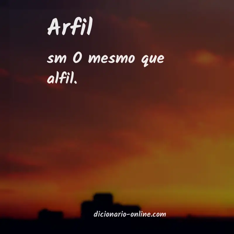 Significado de arfil