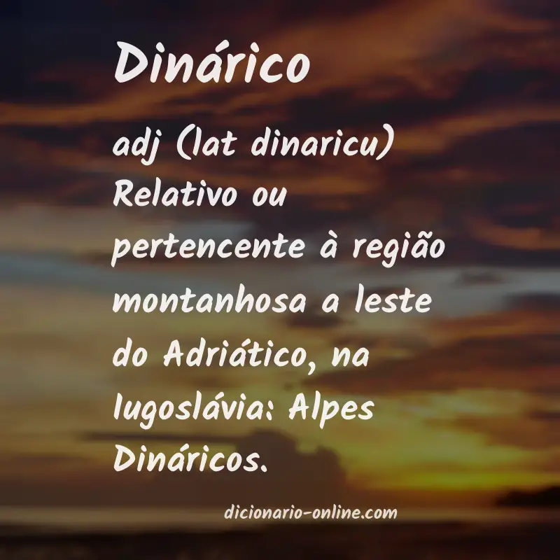 Significado de dinárico