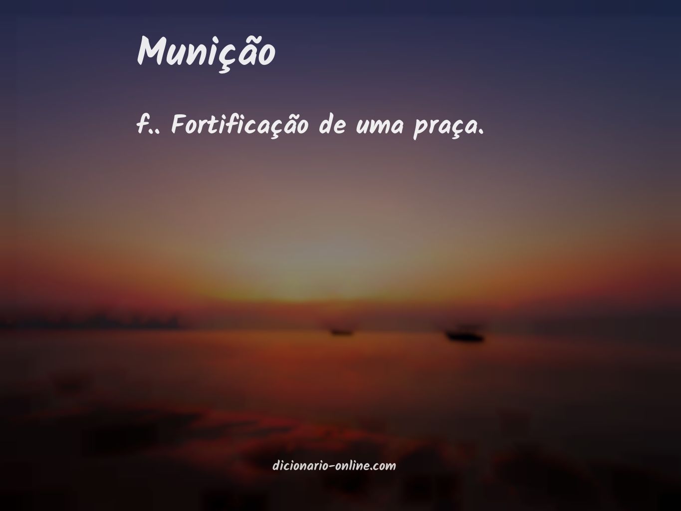 Significado de munição