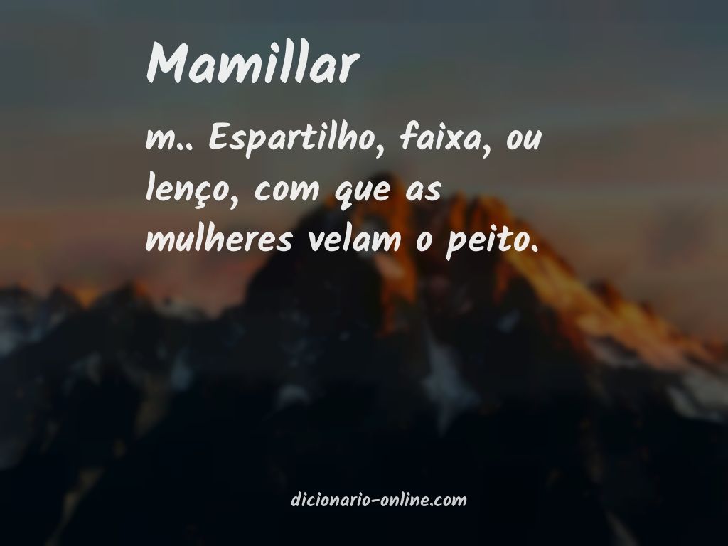 Significado de mamillar