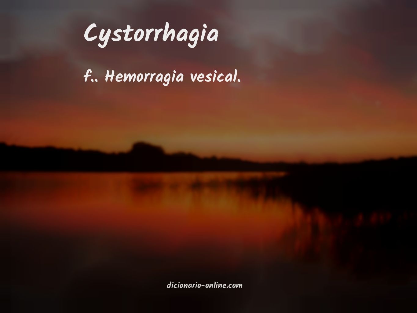 Significado de cystorrhagia