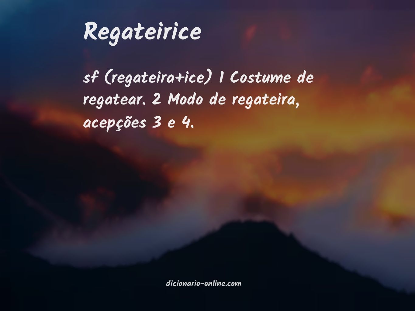 Significado de regateirice