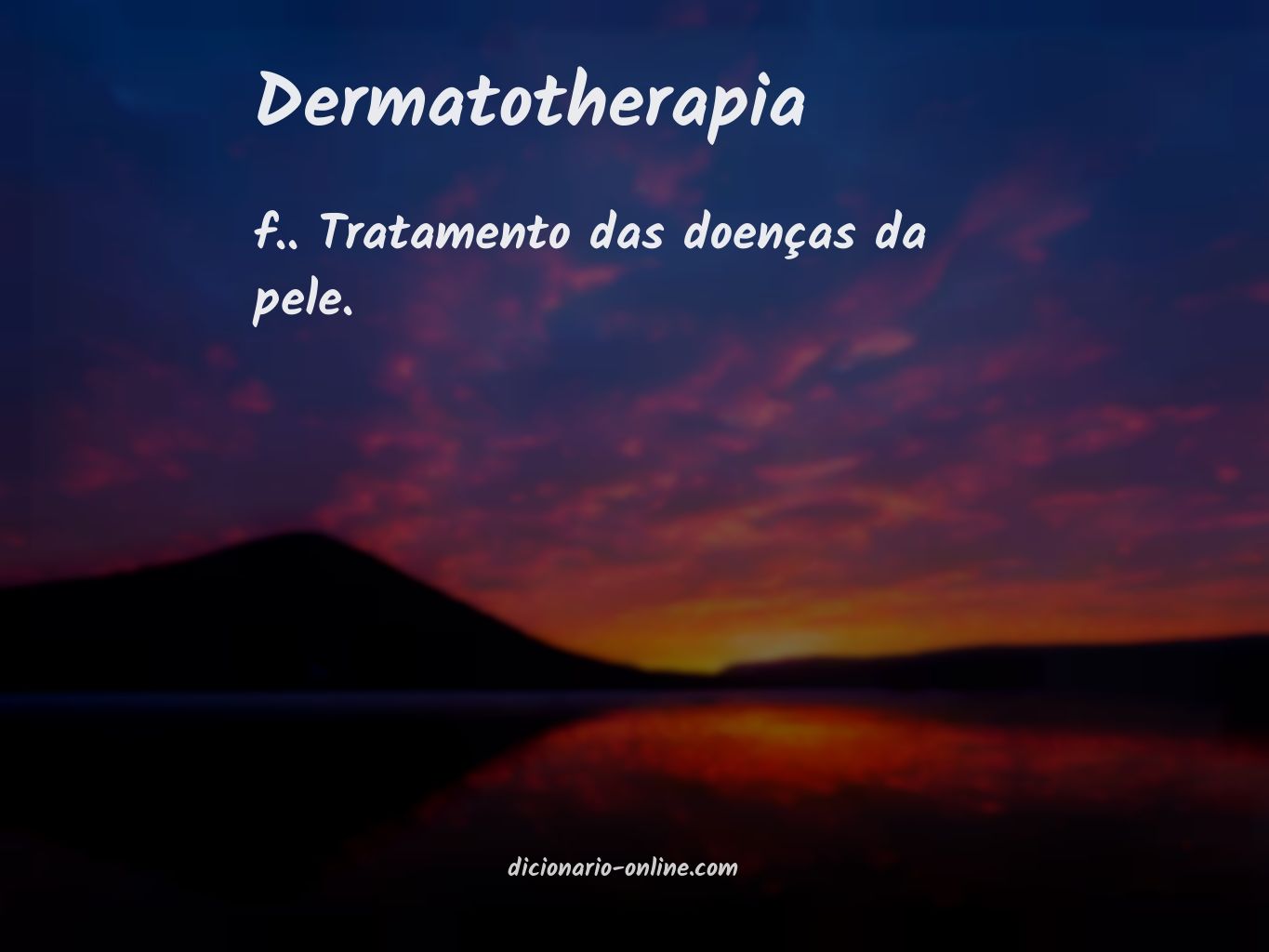 Significado de dermatotherapia