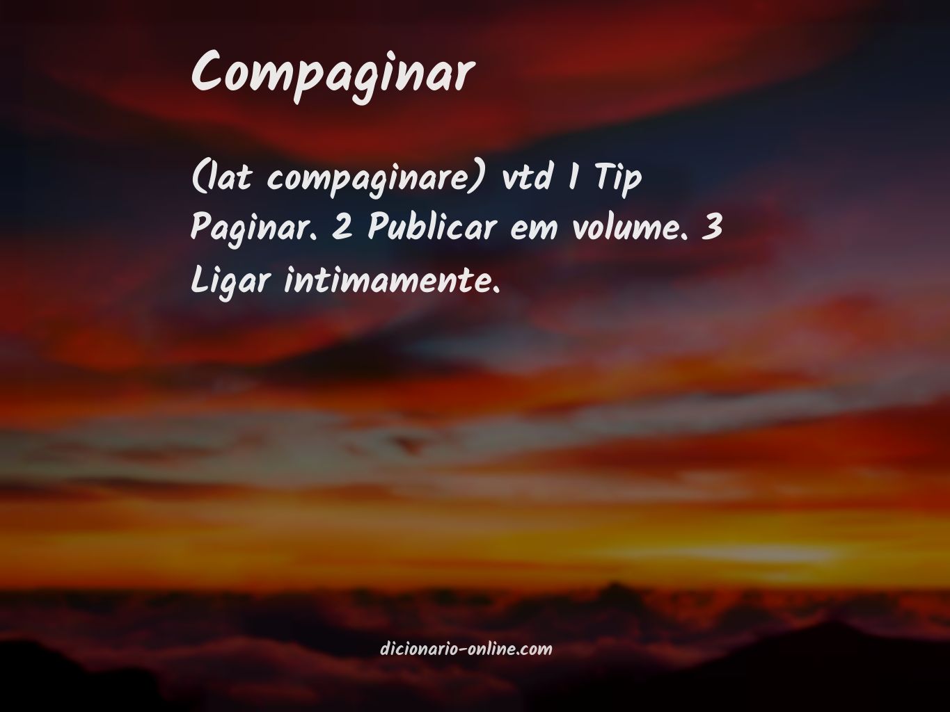 Significado de compaginar