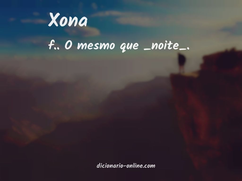 Significado de xona