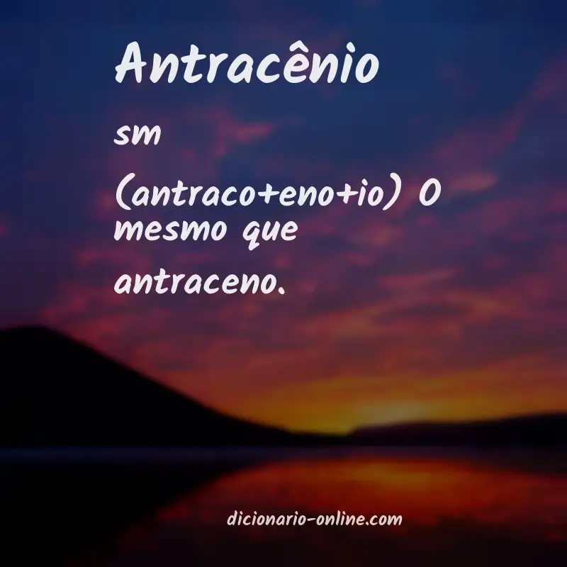 Significado de antracênio