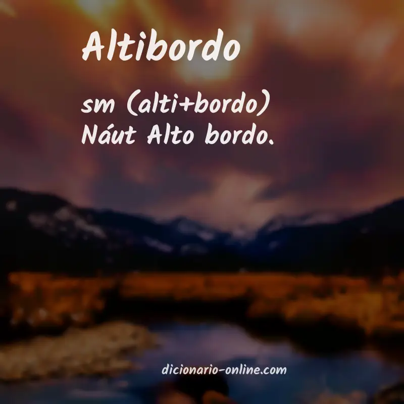 Significado de altibordo