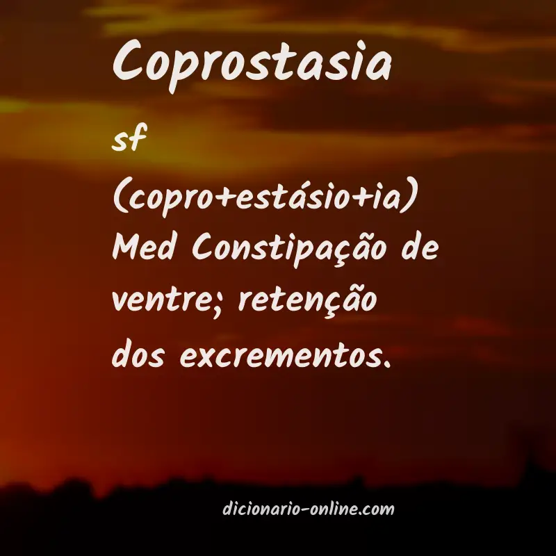 Significado de coprostasia