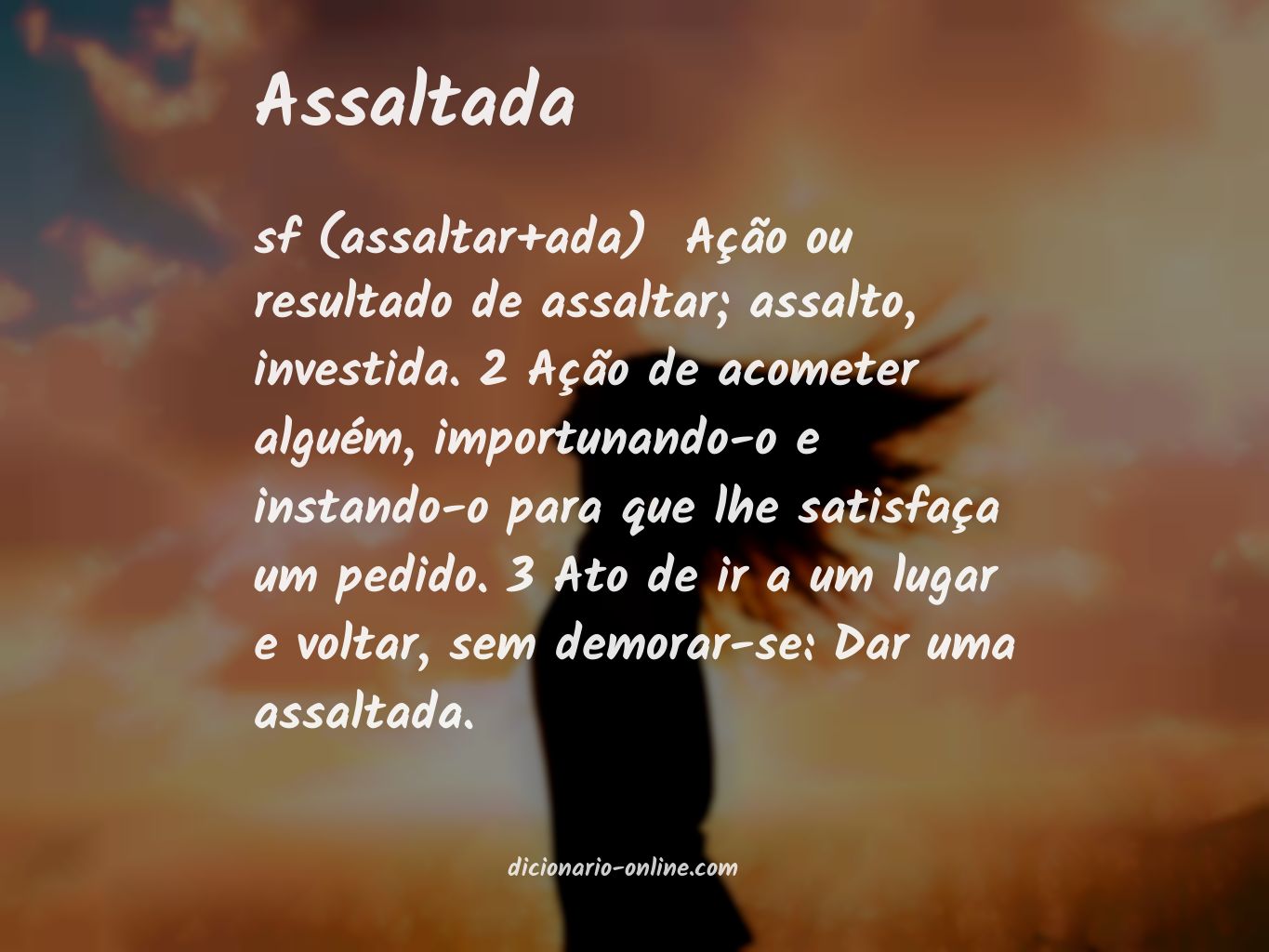 Significado de assaltada