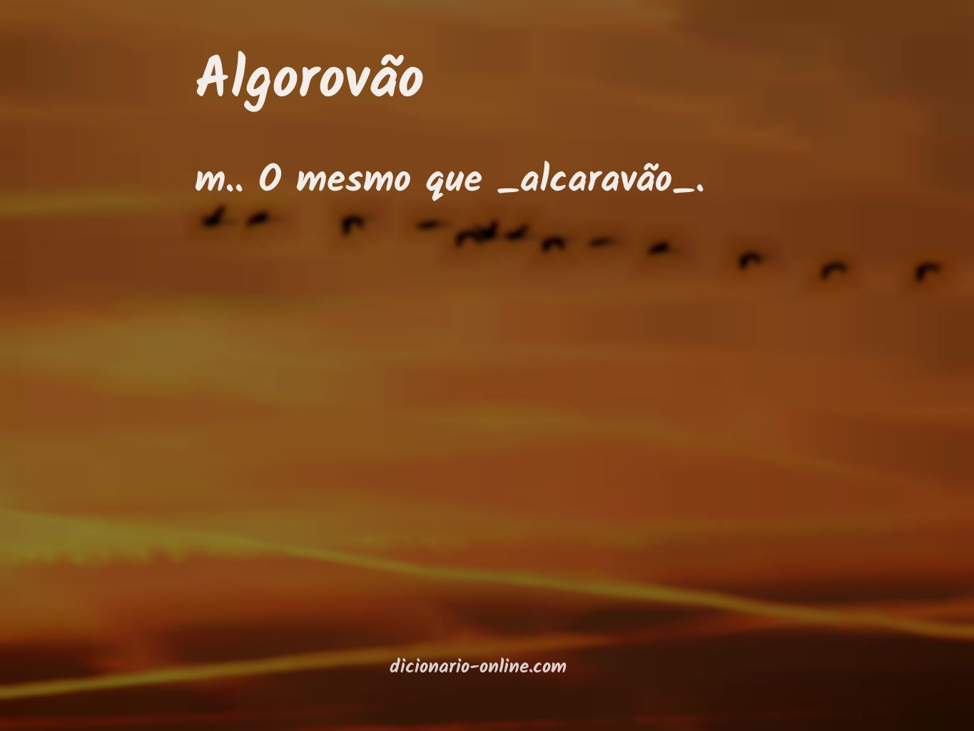 Significado de algorovão