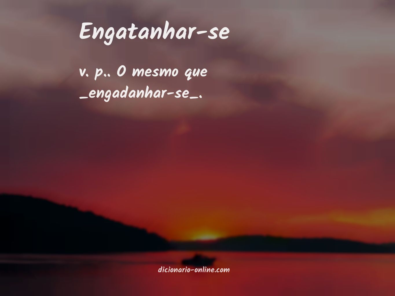 Significado de engatanhar-se