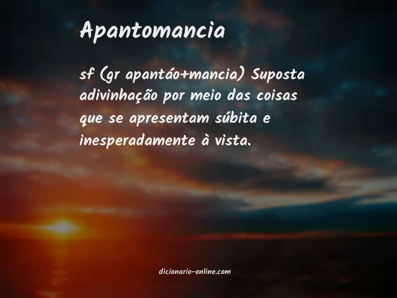 Significado de apantomancia