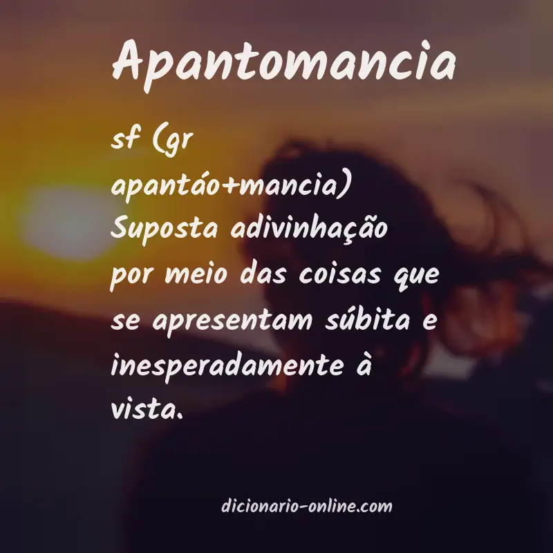 Significado de apantomancia