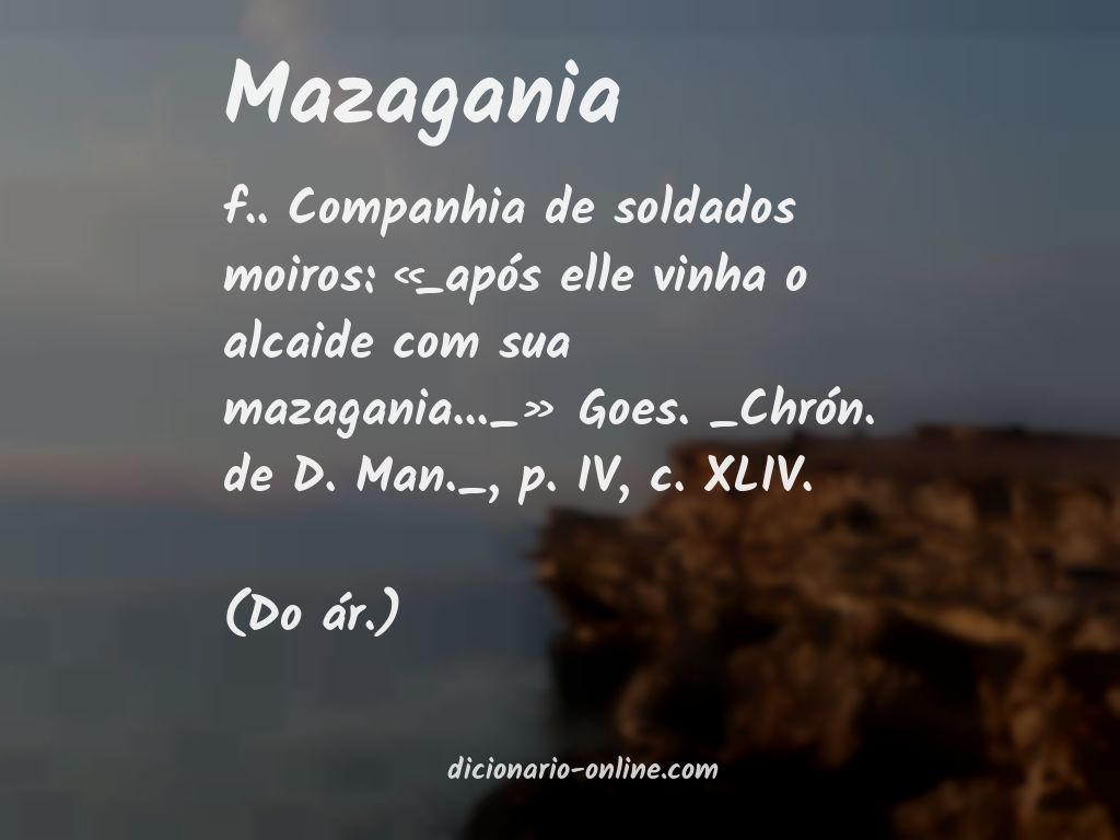 Significado de mazagania