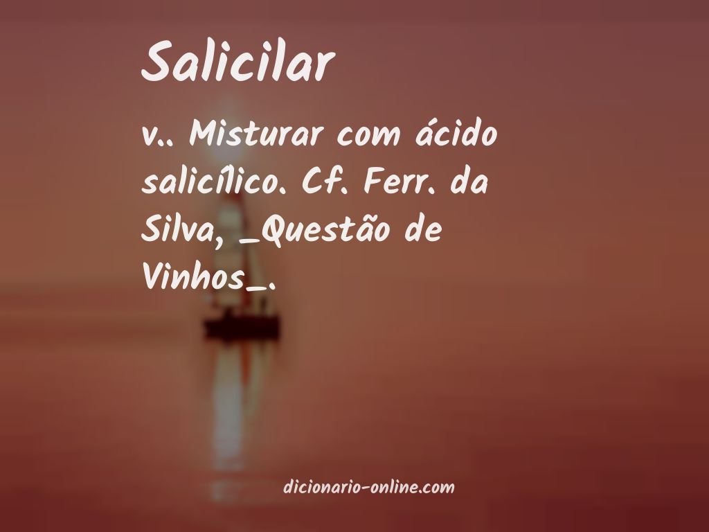 Significado de salicilar