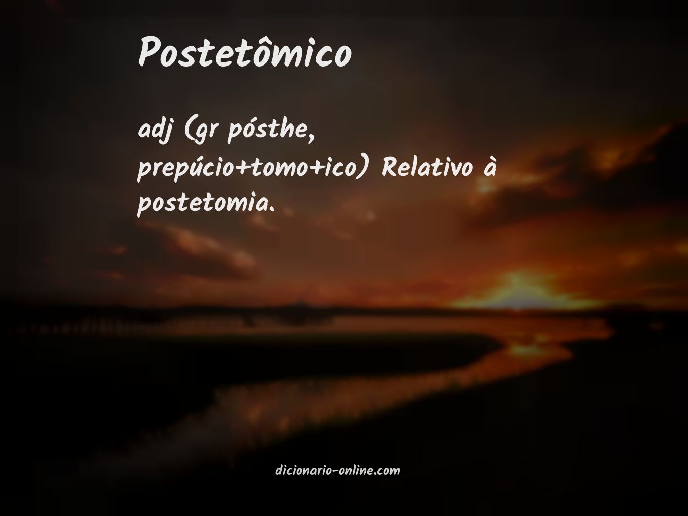 Significado de postetômico