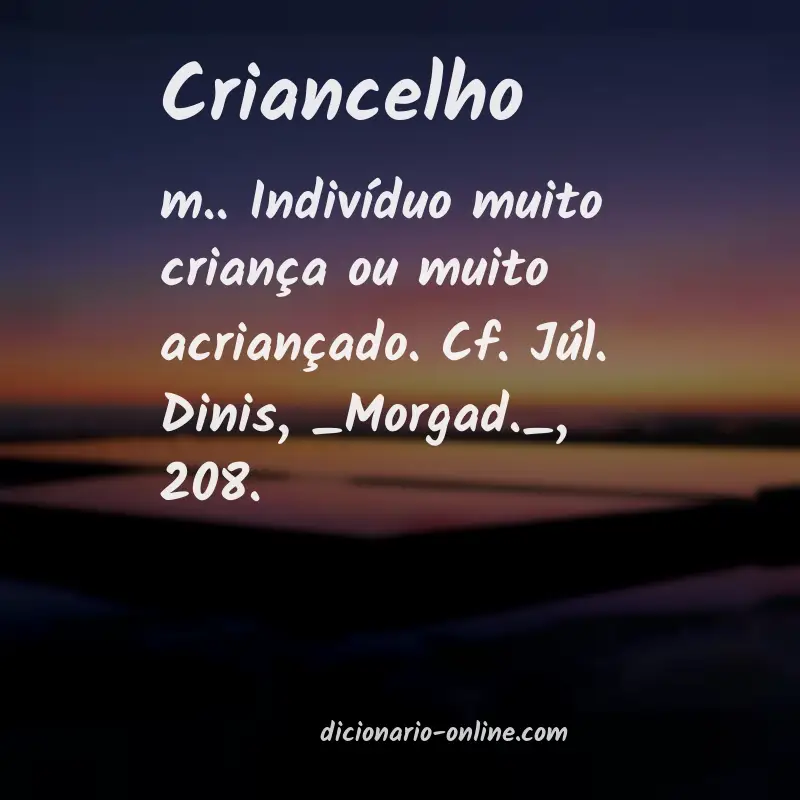 Significado de criancelho