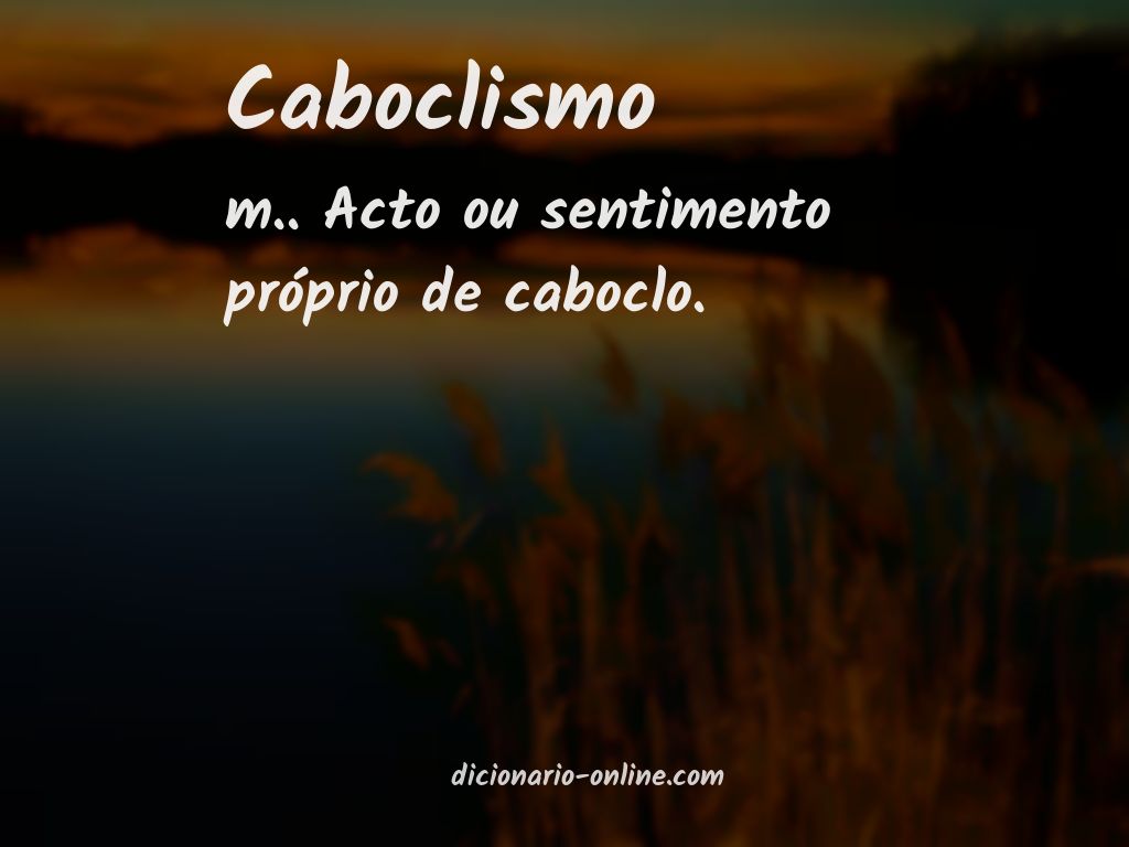 Significado de caboclismo