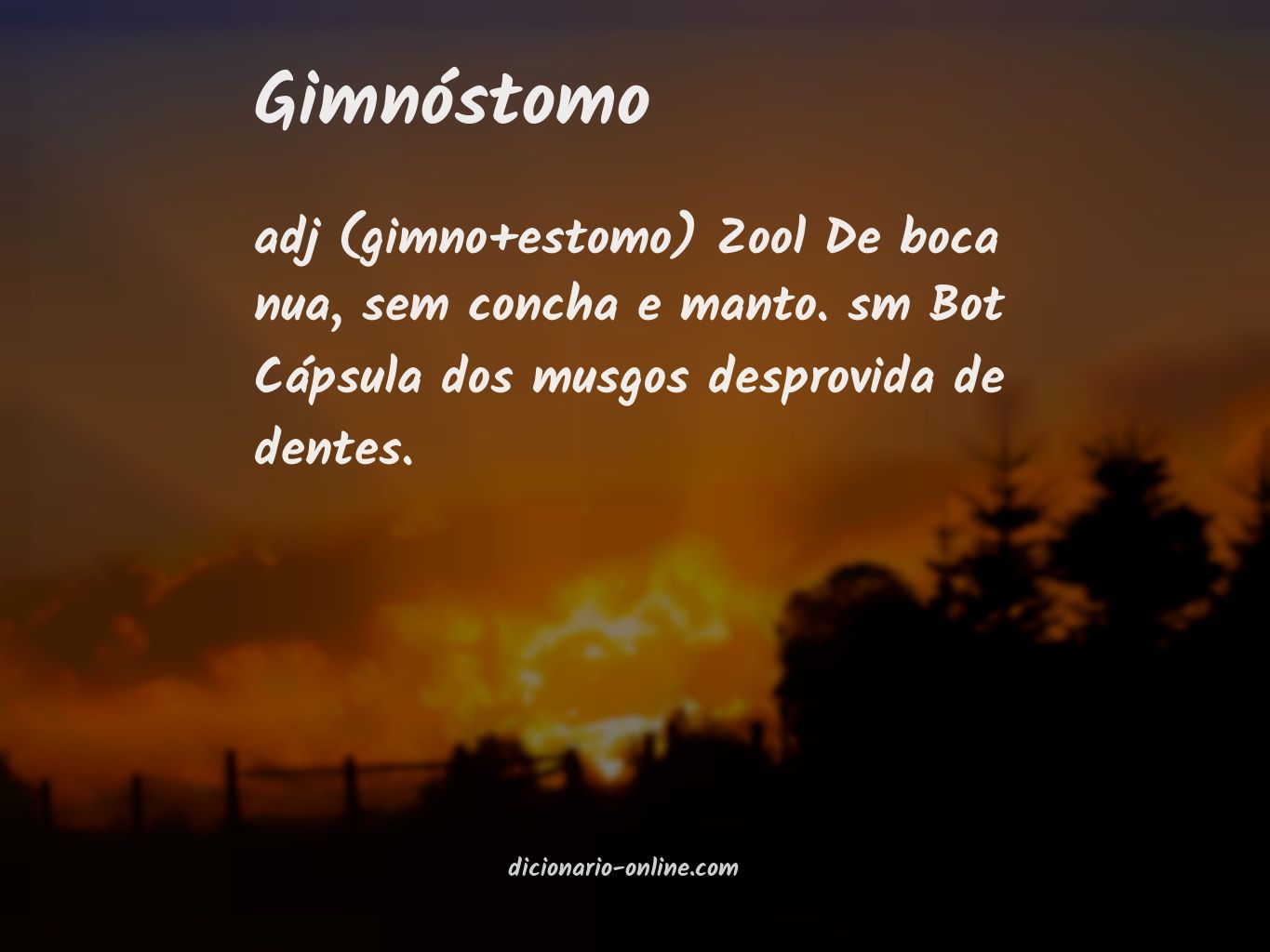 Significado de gimnóstomo