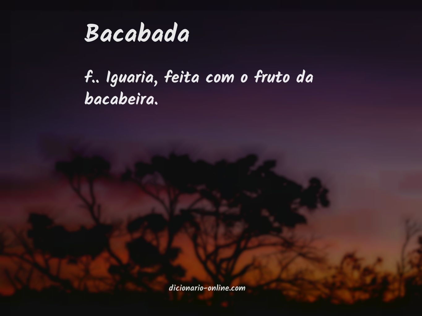 Significado de bacabada