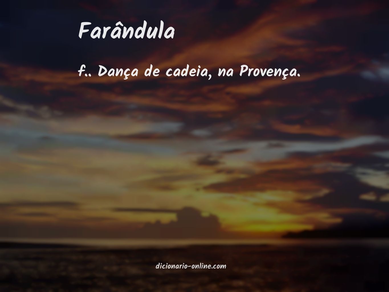 Significado de farândula