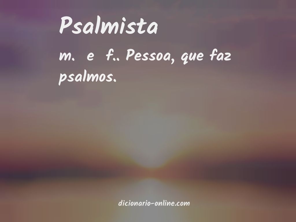 Significado de psalmista
