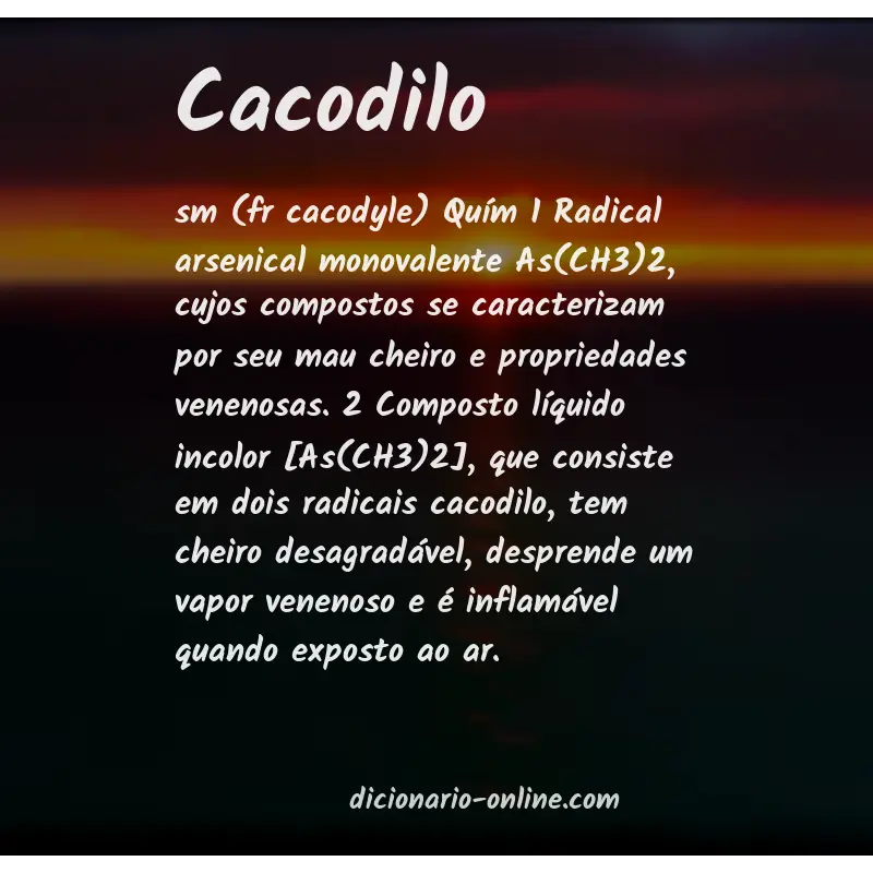 Significado de cacodilo