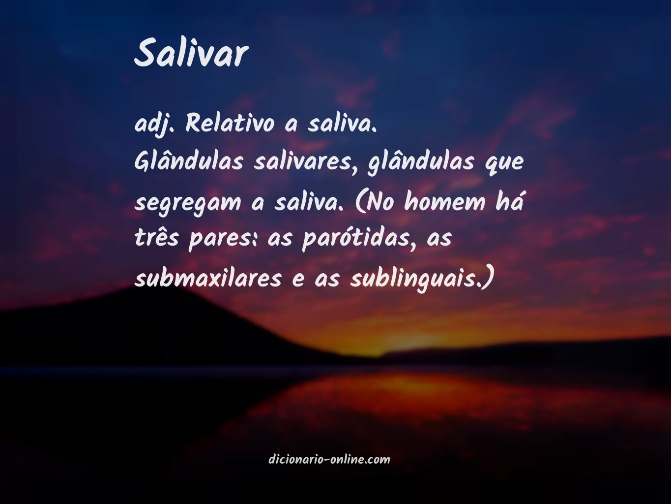 Significado de salivar