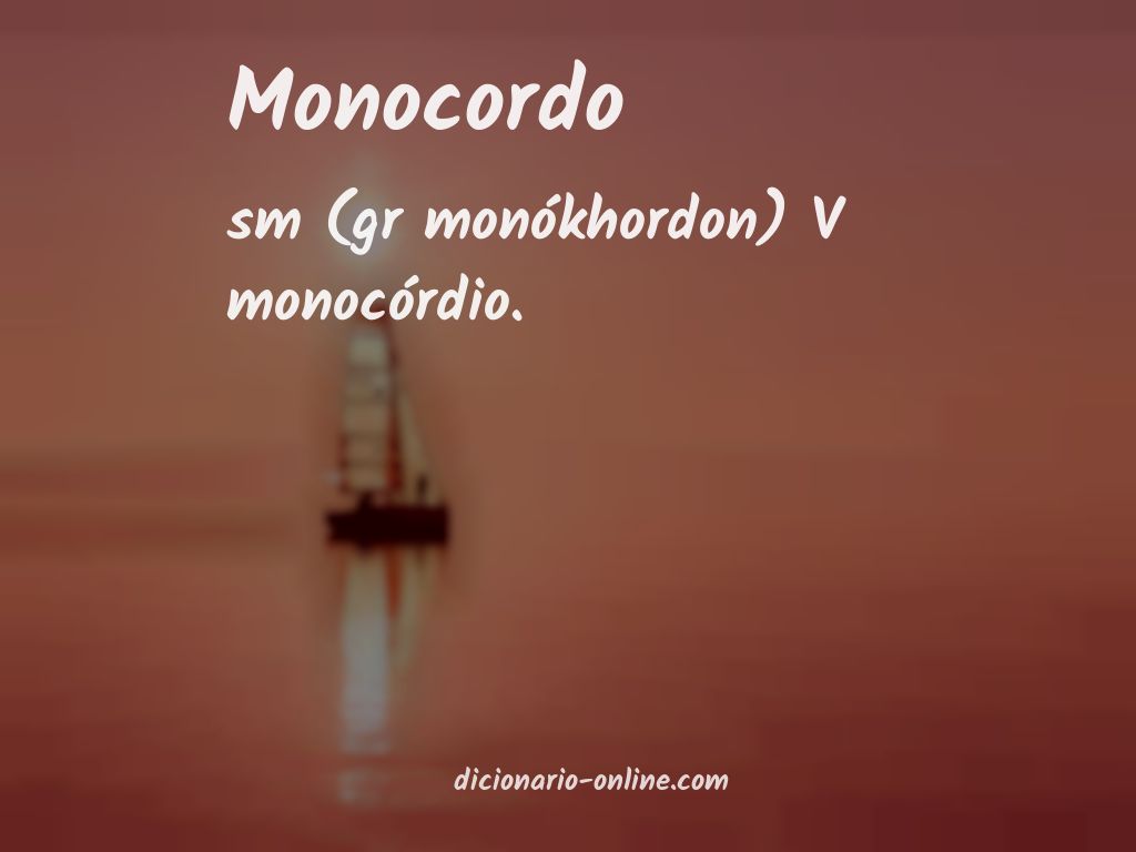 Significado de monocordo