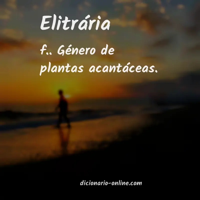 Significado de elitrária