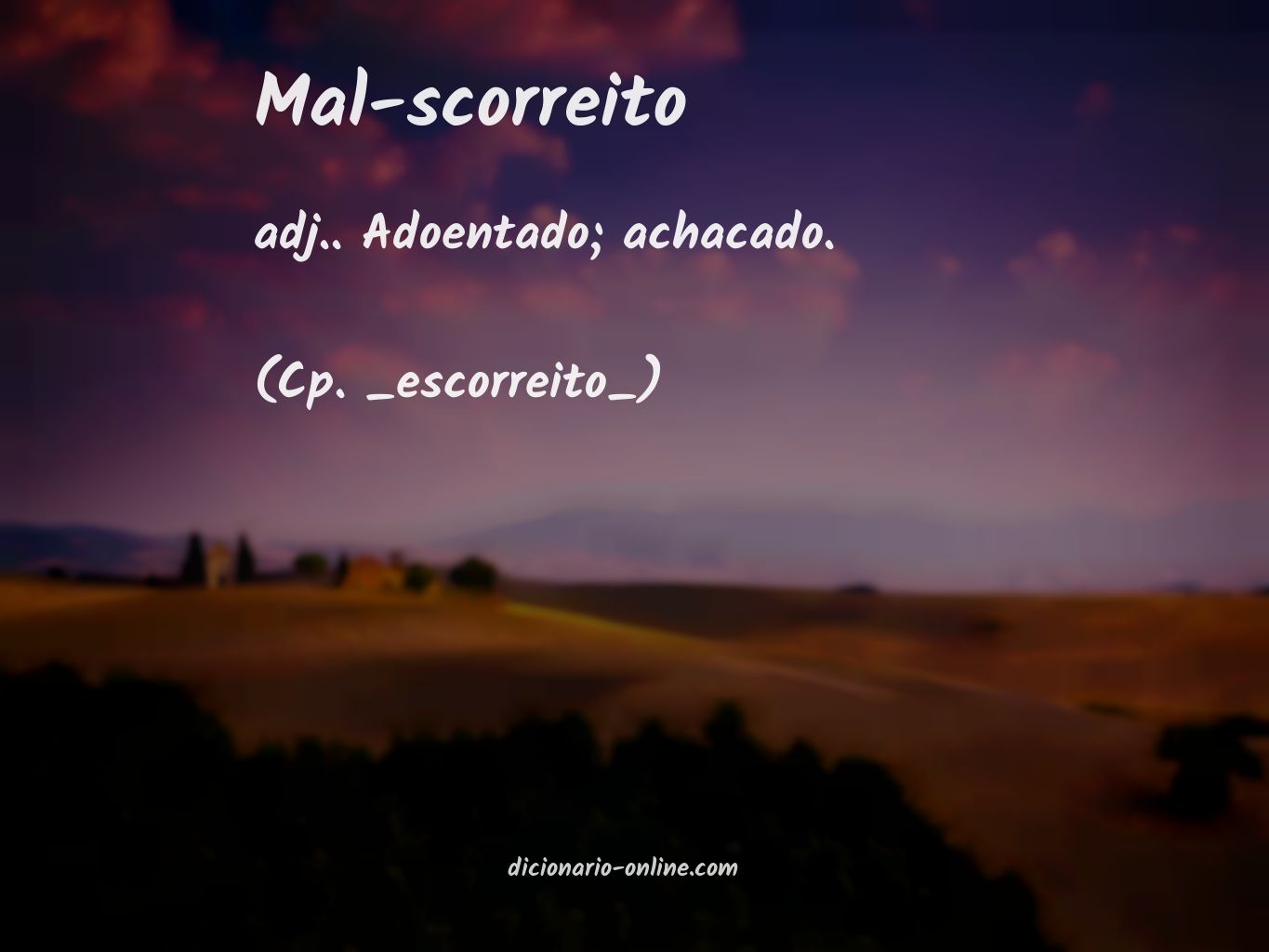 Significado de mal-scorreito