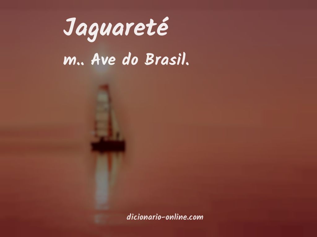 Significado de jaguareté