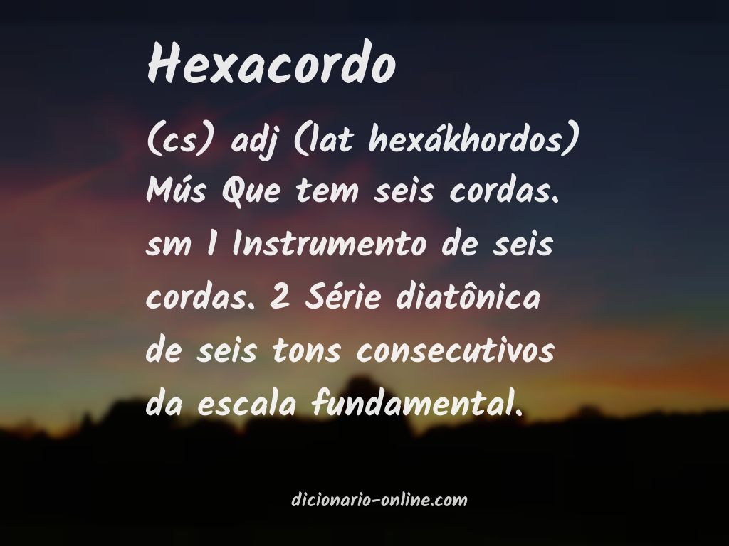 Significado de hexacordo