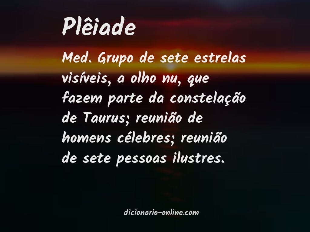 Significado de plêiade