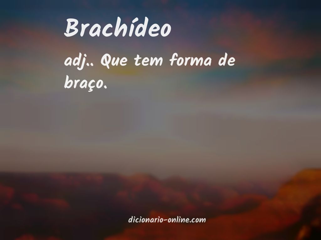 Significado de brachídeo