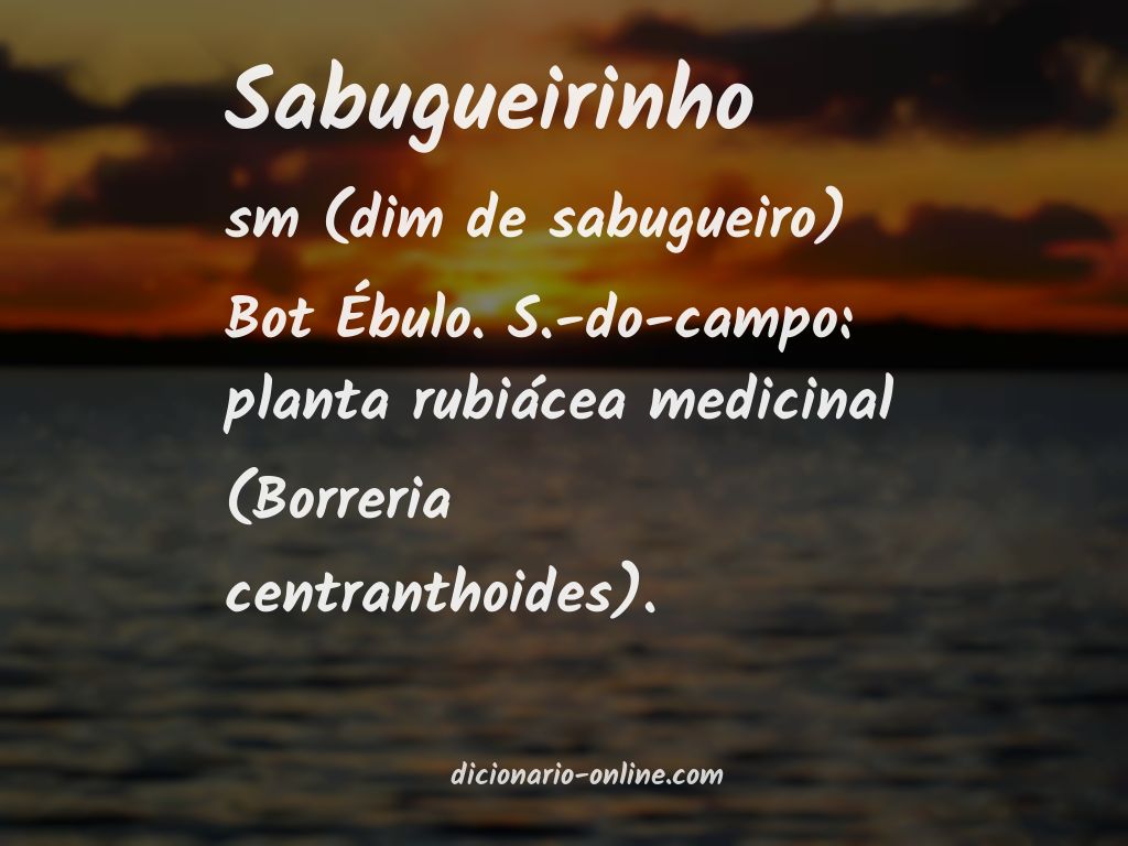 Significado de sabugueirinho