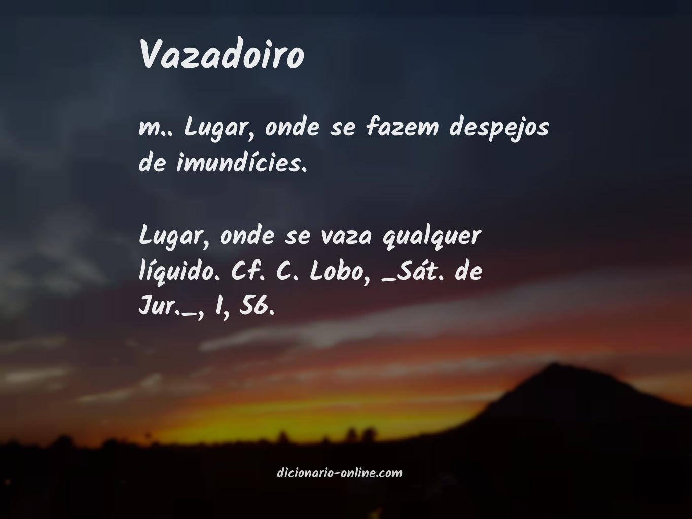 Significado de vazadoiro