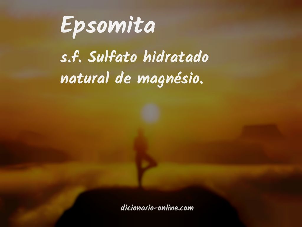 Significado de epsomita