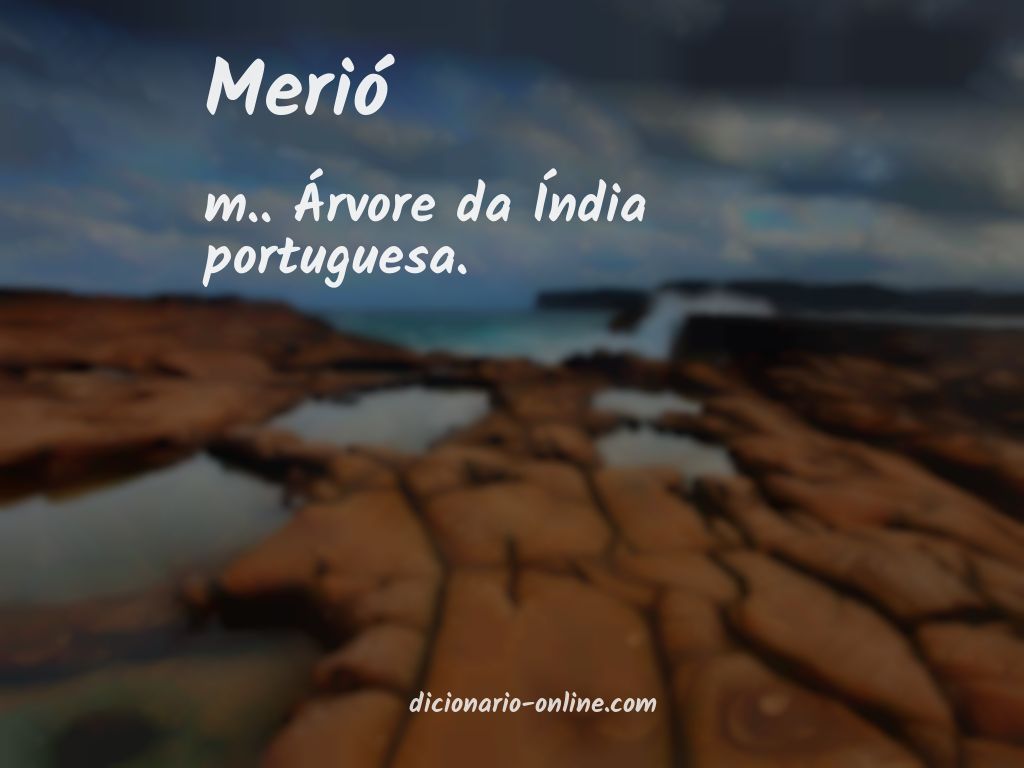 Significado de merió