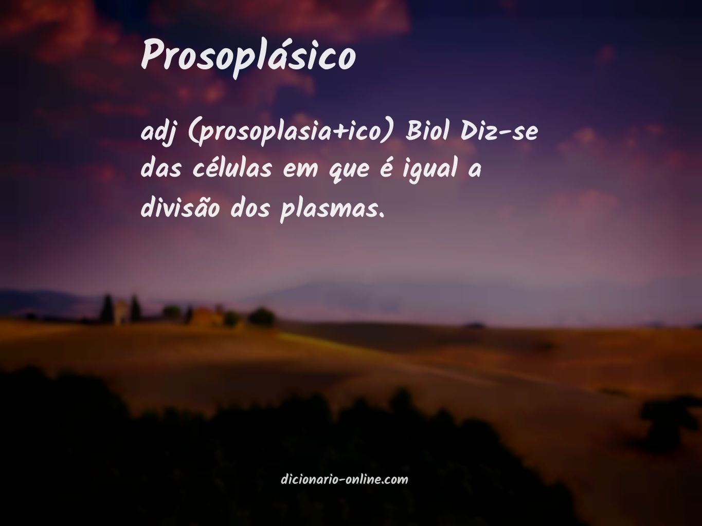 Significado de prosoplásico