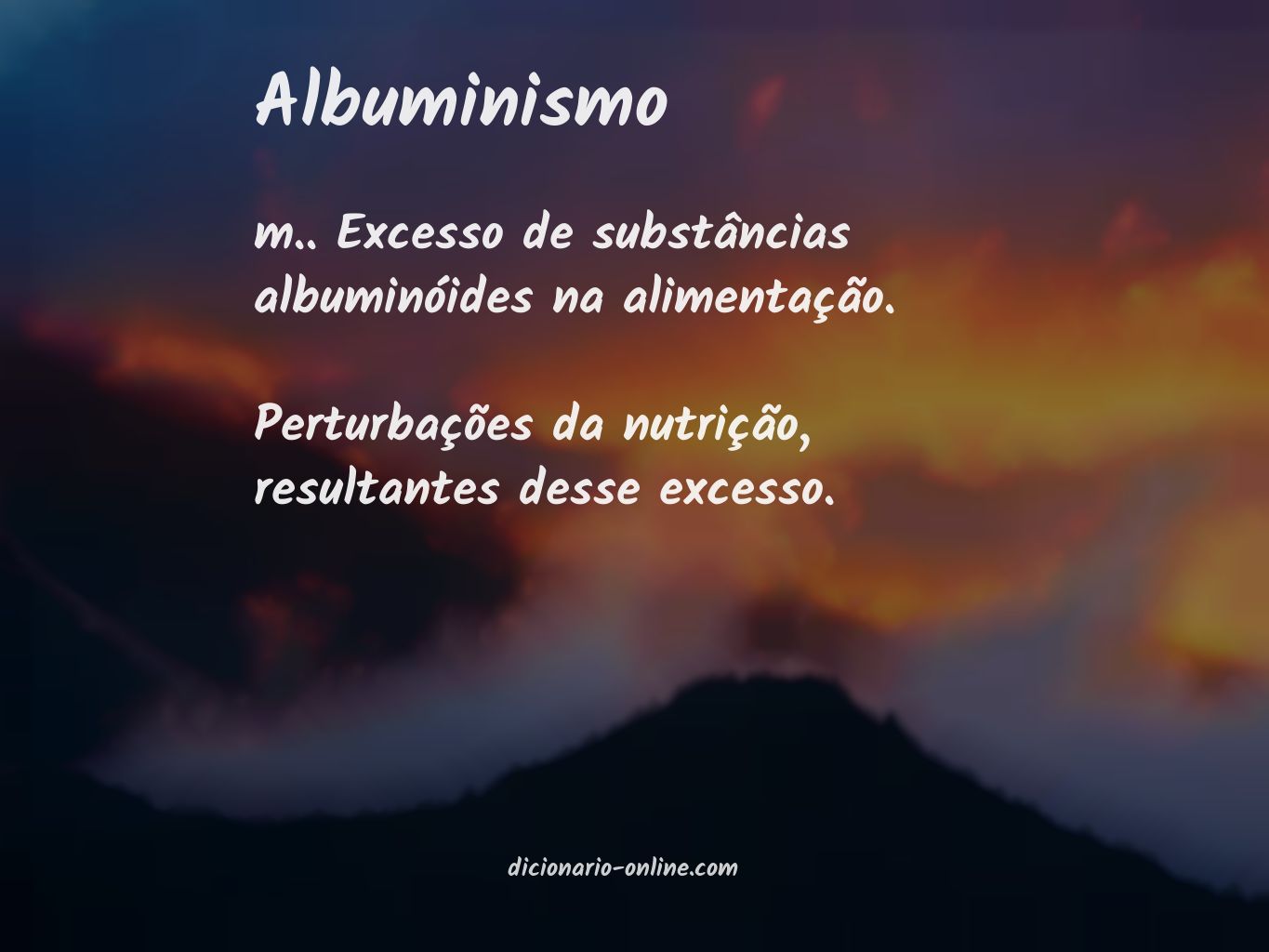 Significado de albuminismo