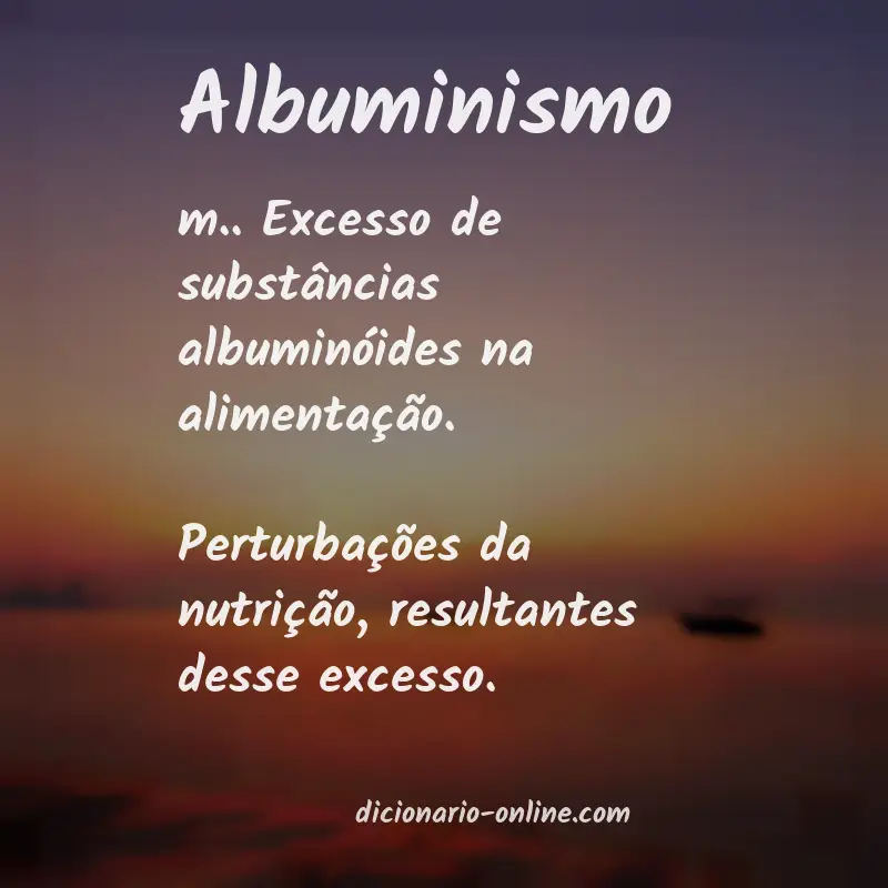 Significado de albuminismo