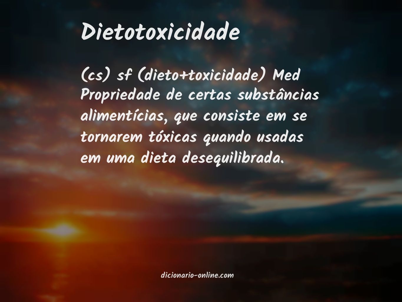 Significado de dietotoxicidade