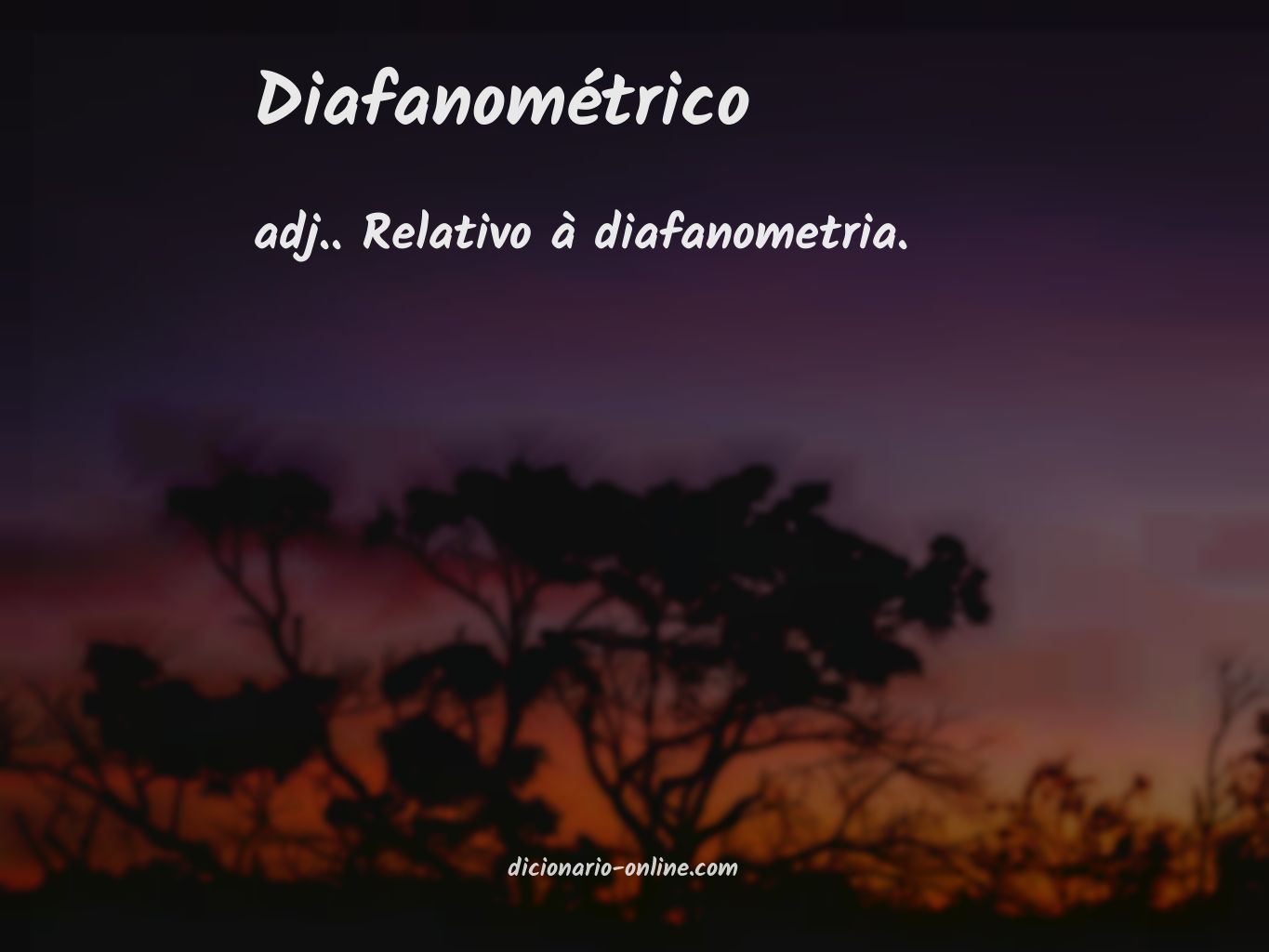 Significado de diafanométrico