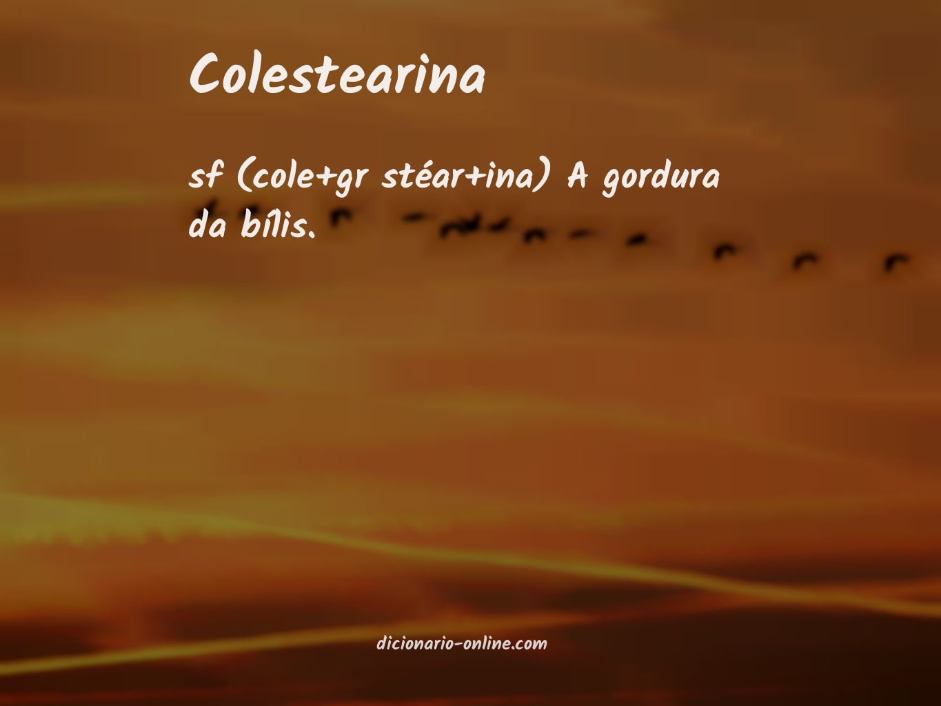 Significado de colestearina