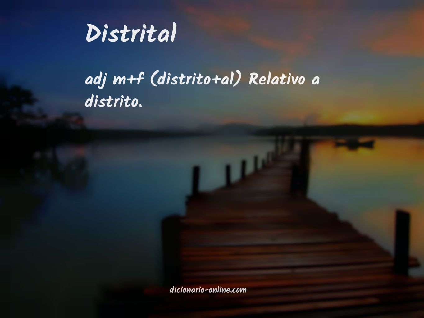 Significado de distrital