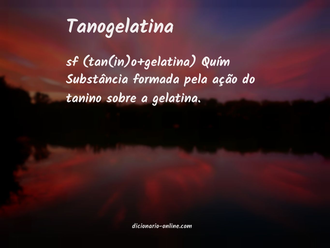 Significado de tanogelatina