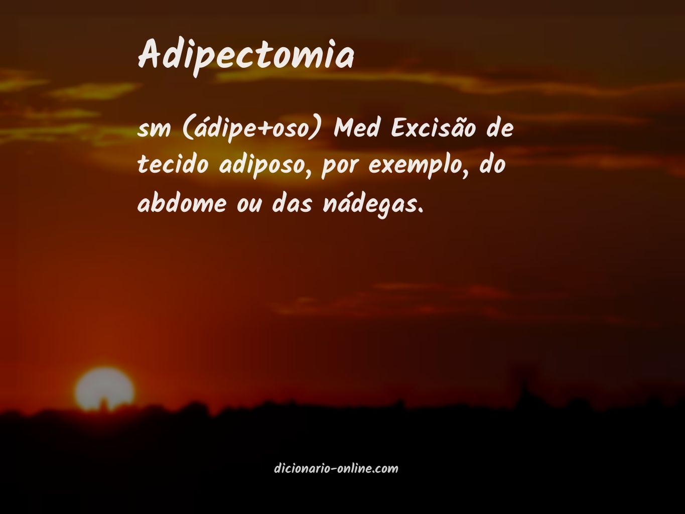 Significado de adipectomia